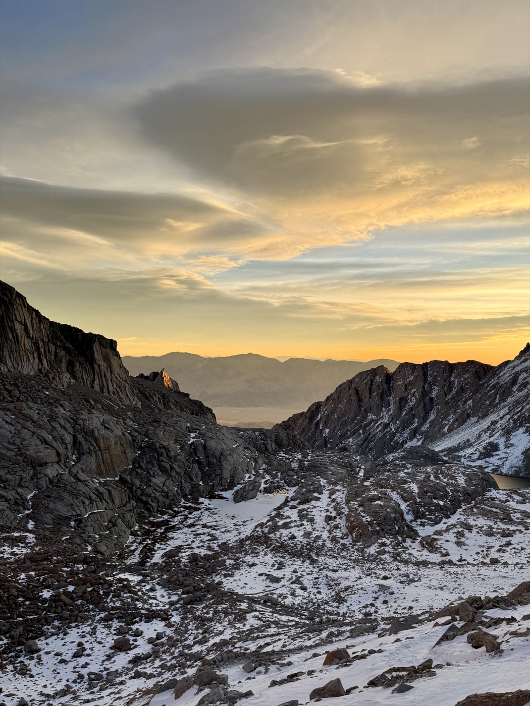 The view from the 99 Switchbacks just as the sun rose